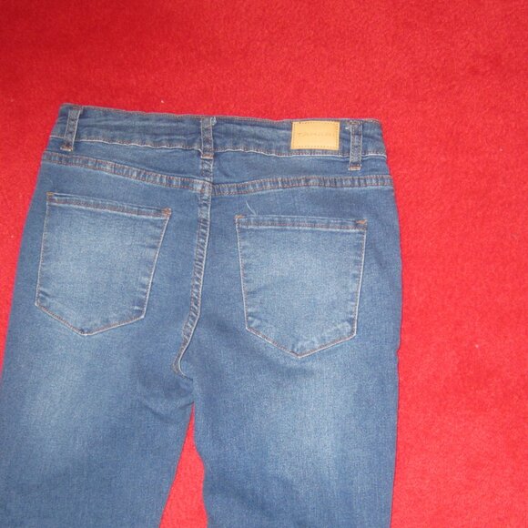 TAHARI Women's Jeans Size 8/29 High-rise Slim Straight Stretch Button Front - Picture 7 of 11
